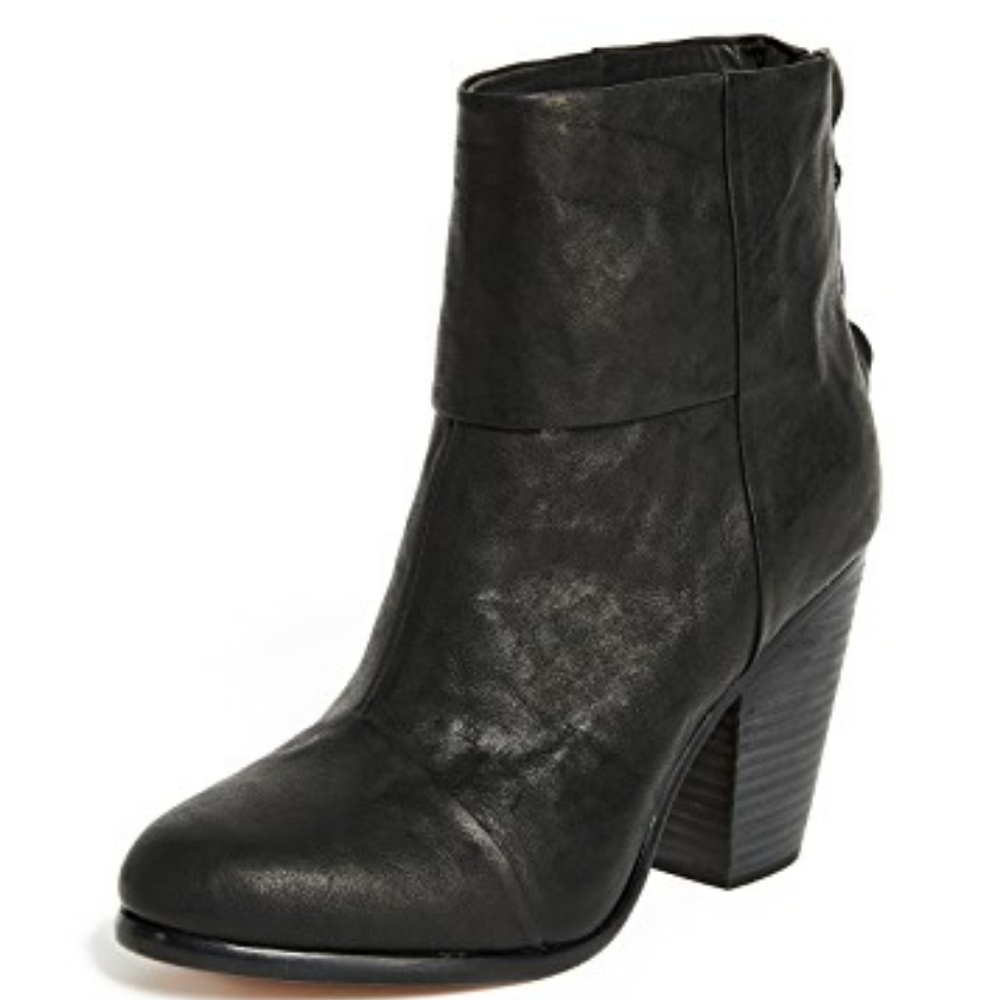 rag & bone Black Leather Ankle Boots